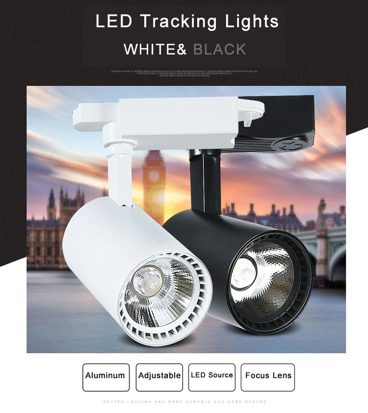 HOT SELL Aluminum LED Track Lights Modern COB Spotlights Super Brightness Highlight Object Fashion Shop Lighting Effect Dynasty