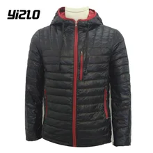 YIZLO mens winter hooded portable down coat jacket ultralight duck down parka jacket 4xl