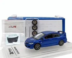 1: 64 INNO64 Honda Civic FD2 2007 Синий литой модельный автомобиль