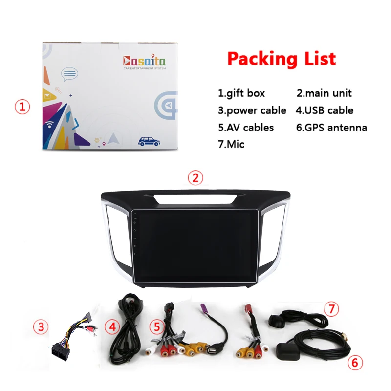 Perfect 2 din Android 8.0 Car GPS For Hyundai IX25 2014-2017 radio Multimedia Player Navi with Octa Core 4Gb Ram+32Gb Rom 64bit PX5 5