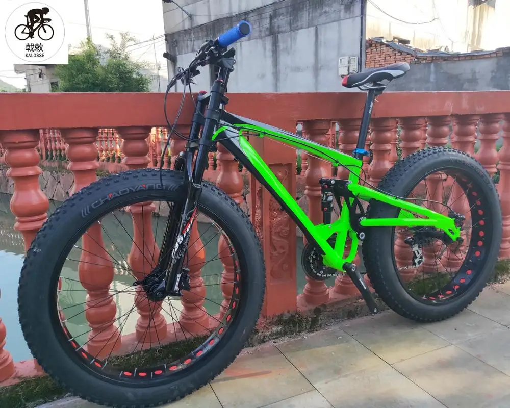 

Kalosse alloy frame Fat bicycle Beach bike mountain bike 26*17 inch 24 speed 26er Hydraulic brakes