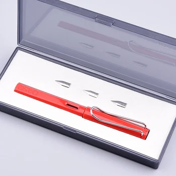 

OASO007 Fountain Pens Extra Fine Nib Plastic Creative Clip Ink Pen with 3 Nibs Gift Box Set School Office Supplies Stationery