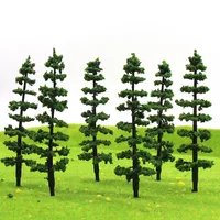 20pcs 9CM Model Railway Pine Miniature Model Plastic Trees For HO Train Railroad Landscape Scenery Layout 2