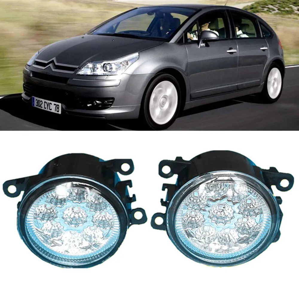 For CITROEN C4 I (LC_) 2004 2015 Car styling LED fog Lights high