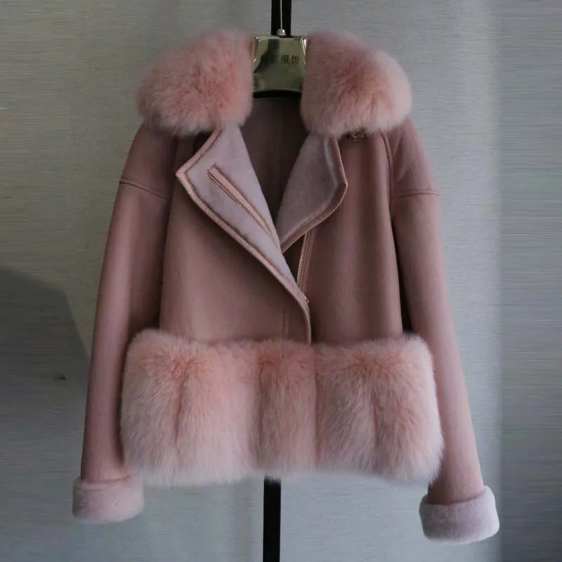 BFFUR Real Fox Fur Coat Winter Coat Women Clothes 2018 New Plus Size Real Fur Down Parka Game Of Thrones Patchwork Solid Casual Coats