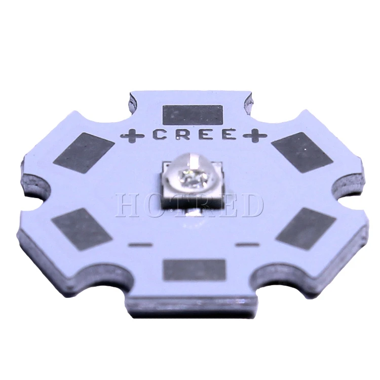 10 шт. CREE XTE индикатор XT-E 1-5 Вт светодиодный излучатель теплый белый 3000-3200 к; Холодный белый 6500-7000 к; королевский синий 450-452nm светодиодный с 20 мм PCB