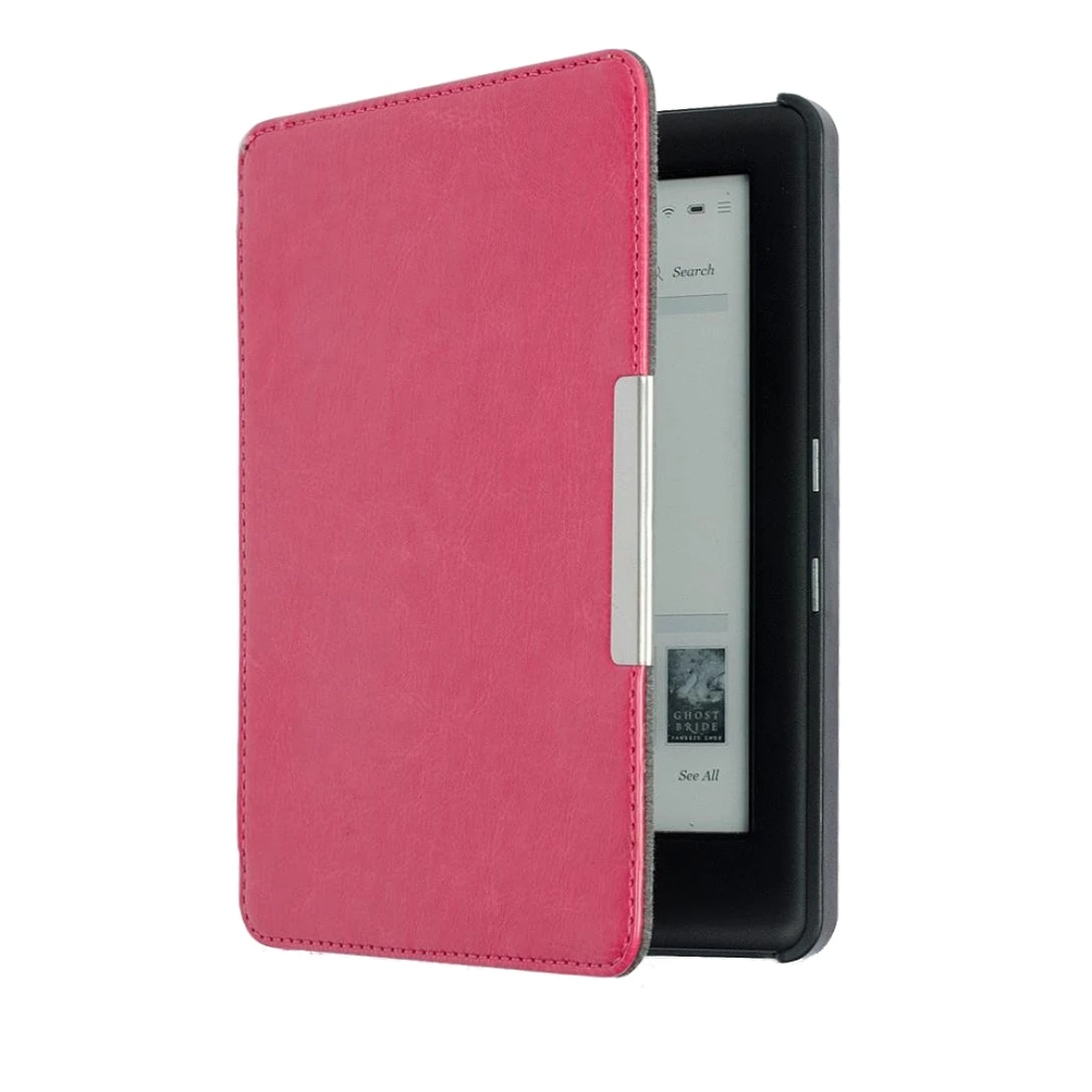 Case for KOBO GLO HD 6.0" eReader Auto Sleep Cover Ultra Thin Hard Shell (Rose red)in