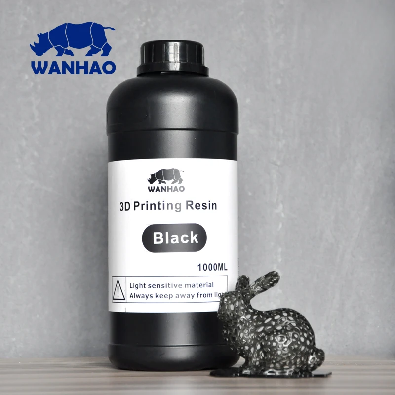 

Black - UV 405nm photopolymer resin for LCD/SLA 3d printer Wanhao Duplicator 7 (D7) - 1000 ml