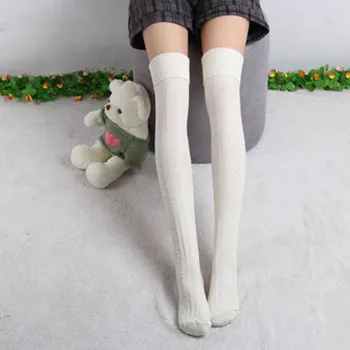 

Genou Chaussettes Femmes Coton Cuisse Haute Sur Le Genou Bas Pour Dames Filles 2018 Chaud Long Bas Sexy Mdias Media SOLID NEW