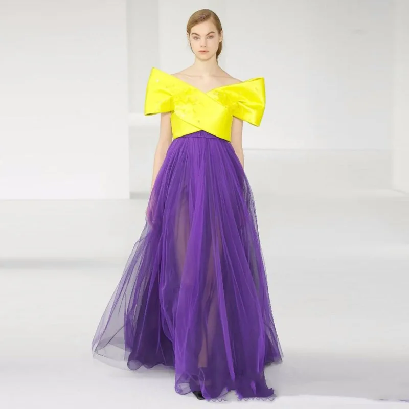 Fantastic Purple Long Tulle Skirt High Waist Sheer 5 Layer Tulle Tutu Skirt Eye-Catching
