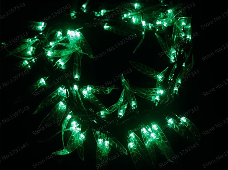 10 м светодиодный гирлянда с зеленым листом, Декоративная гирлянда для спальни, дома, вечерние, для рождественской елки, штепсельная вилка европейского стандарта, H-23