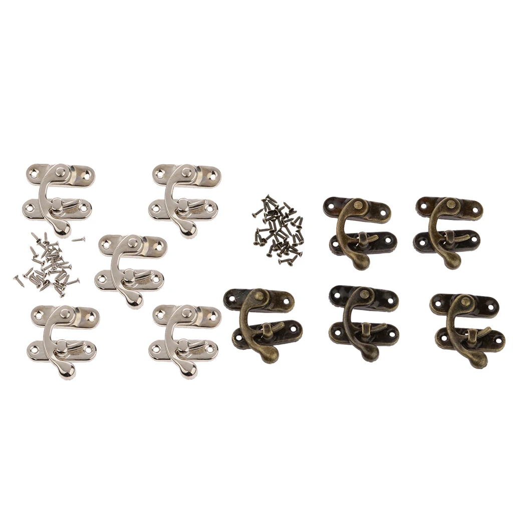 10 Sets Swing Bag Chest Hasp Box Latch Suitcase Lock Clasp Closure DIY Craft