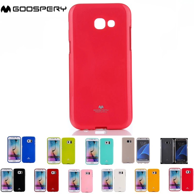 

GOOSPERY Color Slim Jelly TPU Bumper Case Cover For Samsung Galaxy J3 J5 j7 2016 2017 Note 2 3 S6 S7 EDGE S8 S9 S10 PLUS