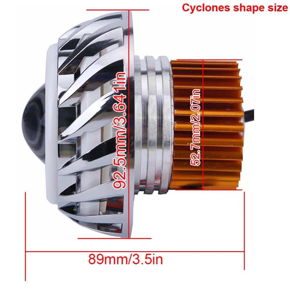 Универсальный мотоциклетный светодиодный головной светильник, головной светильник HI/Lo, Круглый ангел, дьявол глаз, светодиодные фары, прожекторные двигатели, аксессуары