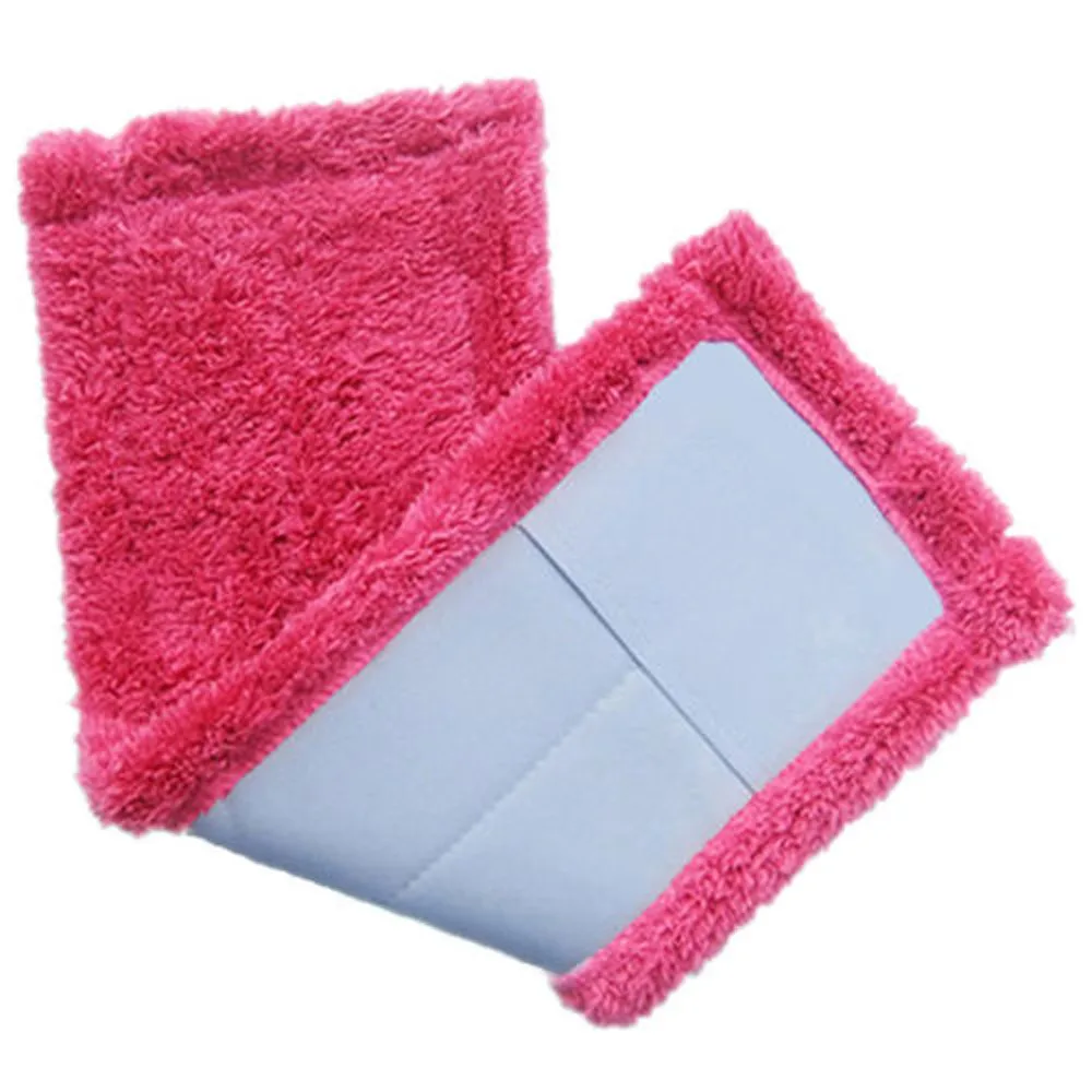 Домашний коврик для уборки кораллового бархата, сменная насадка для уборки пыли, подходит для уборки пола, мягкая текстура, практичная - Цвет: hot pink