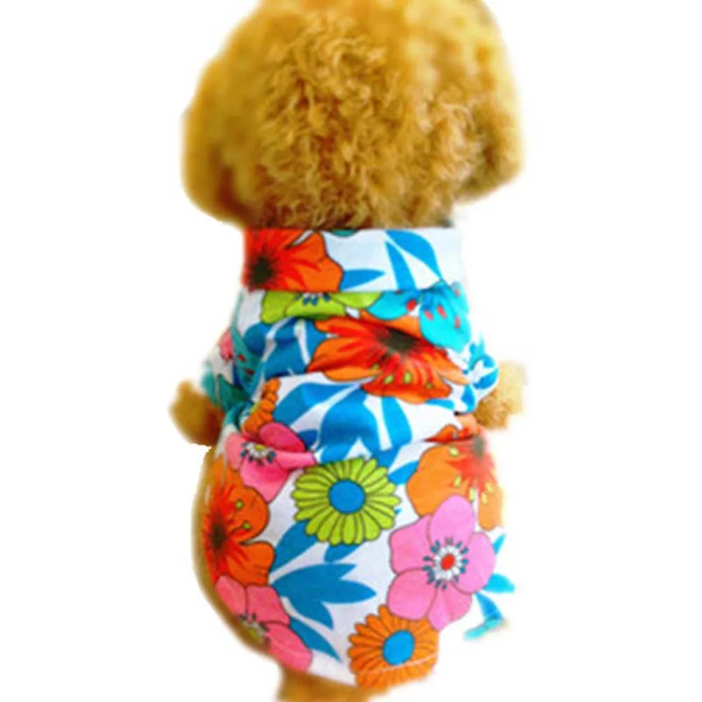 Pet Dog Clothes Beach Hawaiian Shirts Flower Printed Puppy Clothing MYDINGin Dog Shirts from