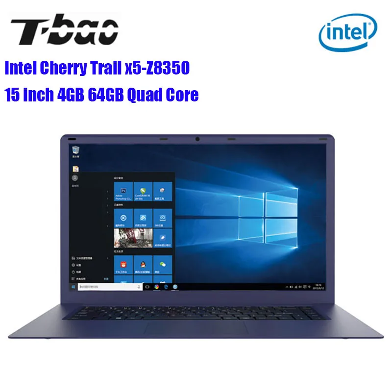 T-Bao Tbook R8 Laptop 15.6 Inch 4GB RAM 64GB Windows 10 English Version Intel Cherry Trail X5-Z8350 Quad Core 1.44GHz EMMC HDMI
