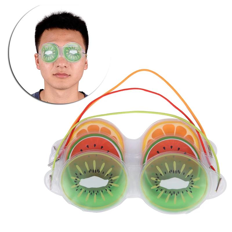 Лед гелевая маска для глаз хорошо спать сжатия Симпатичные Фрукты гель усталость глаз помощи охлаждения глаз релаксации щит глаз маска