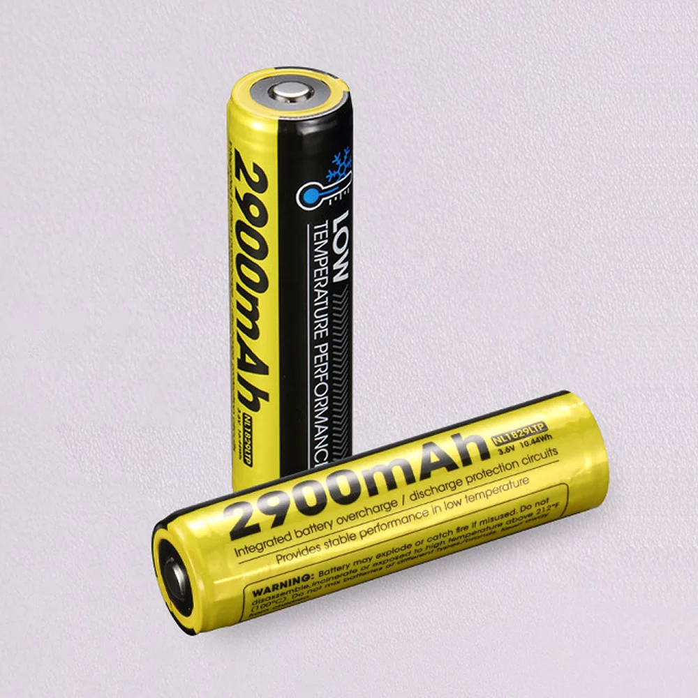 

NITECORE NL1829LTP 2900mAh 18650 Low Temperature Resistant High Capacity Performance Rechargeable 3.6V Liion Battery Button Top