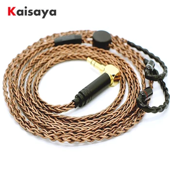 

8 Core 3.5/ 2.5/ 4.4mm Balanced Upgraded Customize Headphon Earphone Cable 7N OCC Copper Silver Plated HiFi Headset line