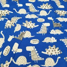 Детская хлопковая ткань с принтом для шитья детских нагрудников с покрытием, простынь, хлопковый трикотажный жакет, материал 50x170 см