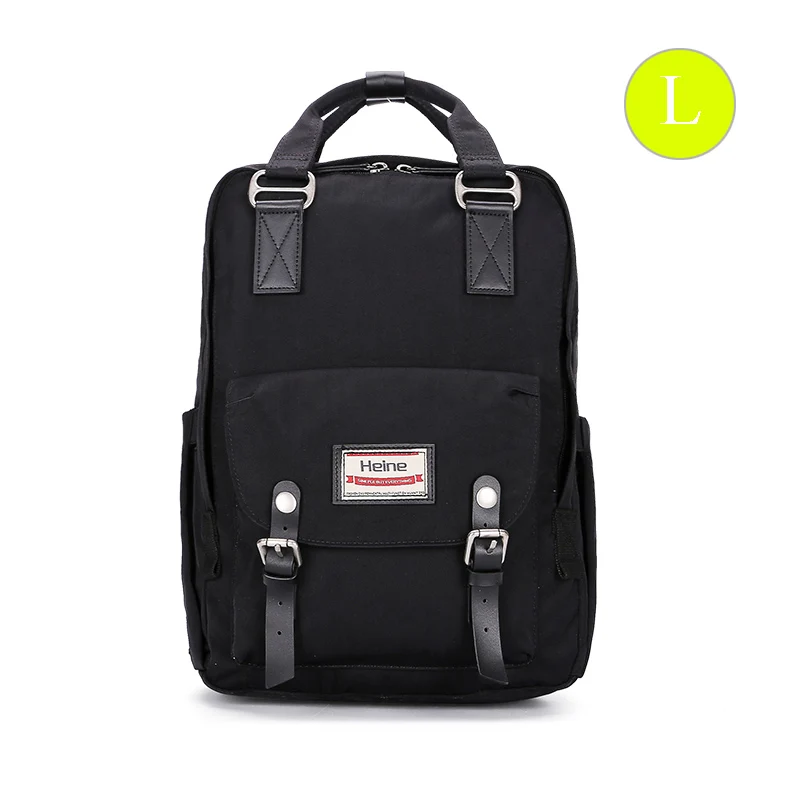 Heine большая сумка для подгузников для беременных, дорожный рюкзак, сумка для детских вещей, водонепроницаемая квадратная сумка для подгузников, модная сумка для мам и Пап - Цвет: black L