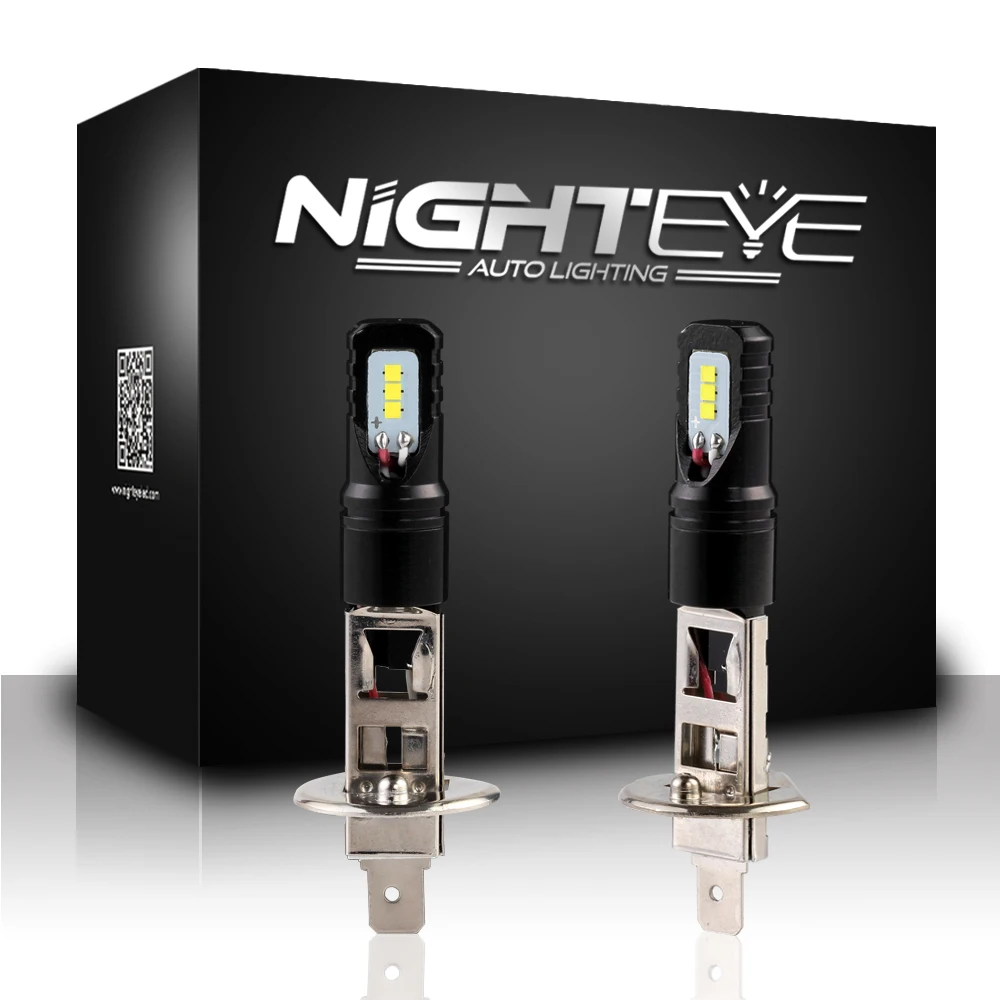 NIGHTEYE H1 Led Headlight Bulbs Car Head Light 1600LM 12V 80W 6500k With CSP LED Chips