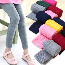 Enfants tricot pantalon Leggings maigre élastique fille leggings Getry pantalon printemps automne bonbons couleur Leggins Leginsy bébé enfants