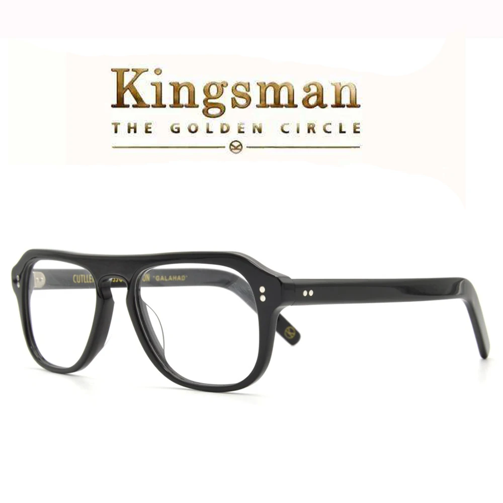 US $27.90 Kingsman2 The Golden Circle Optical Glasses For Man Acetate Frame Glasses Eyewear
