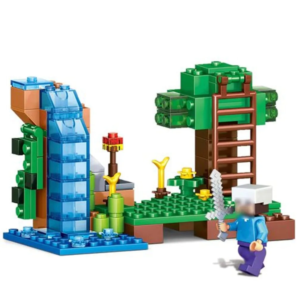 378pcs 4 in 1 Minecrafted Building Blocks Compatible Legoed city Figures Dragon Bricks Set Educational Toys for Children Gift