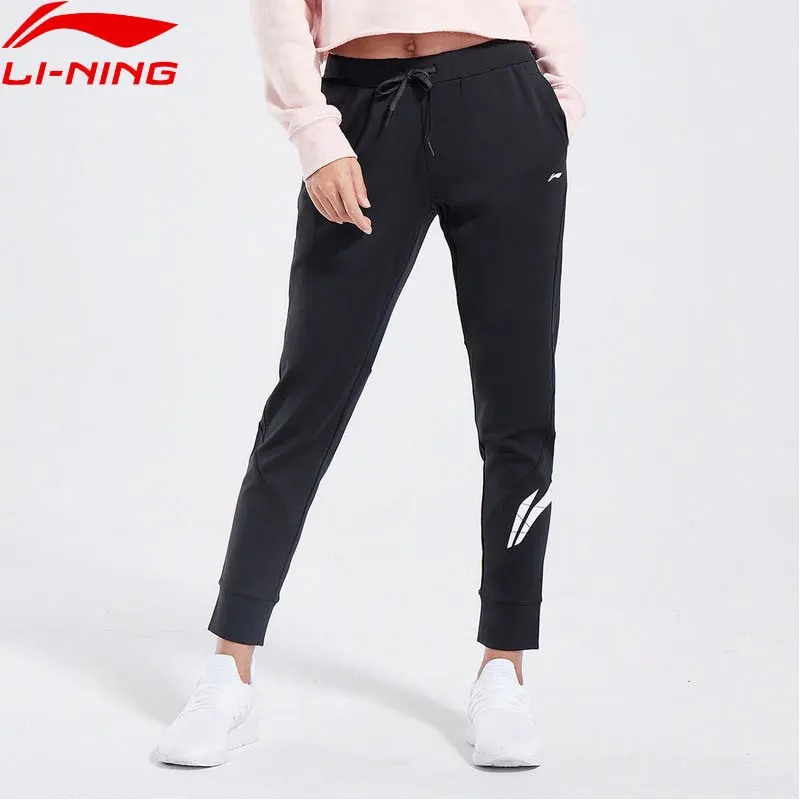 

Li-Ning Women Training Series Sweat Pants Regular Fit 100% Cotton LiNing Comfortable Sports Pants Trousers AKLN722 COND18