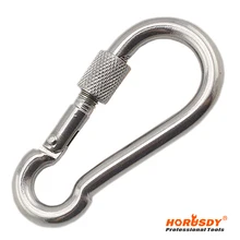HORUSDY 120MM Climbing Carabiner Screw Lock Bottle Hook Buckle Hanging Padlock Keychain