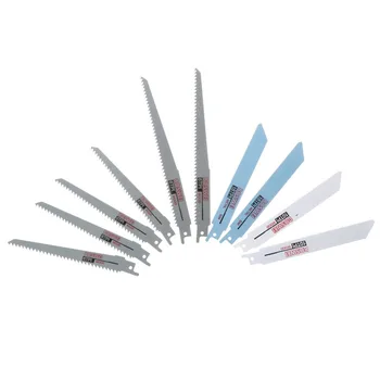 

10 Pcs Metal/Woodcutting Reciprocating Saw Blades Hand Tool Set 6-8" Bi-Metal