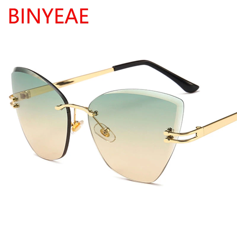 Gafas de sol sin marco Diseño de marca femenina Gradios demujer Gafas de sol sin marco Diseño de marca femenina Gradios demujer