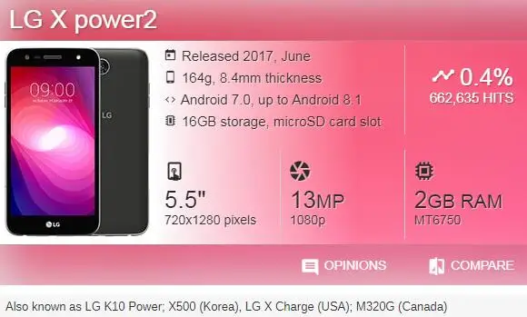 for LG X power 2