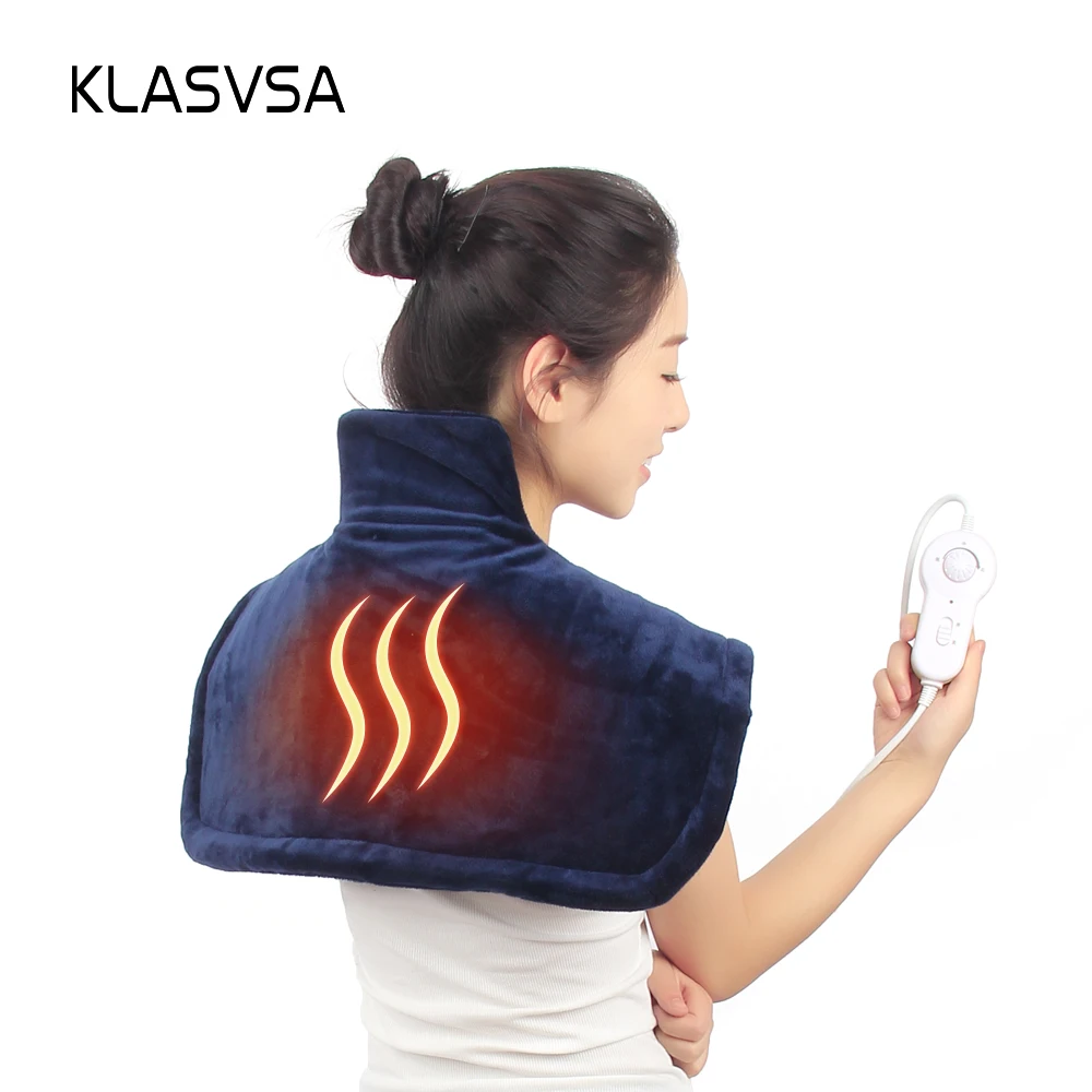 KLASVSA Electric Warm Shoulder Heating Brace Support Neck Pad Cervical
