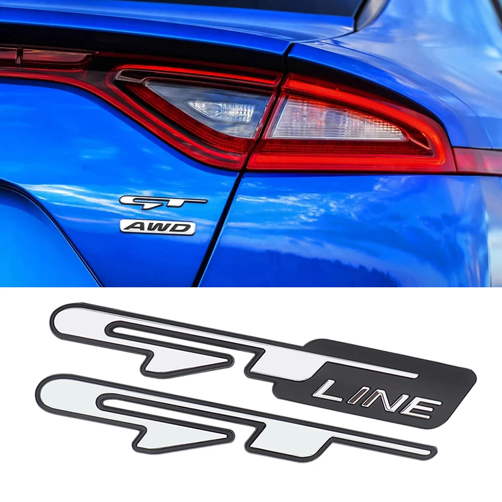 

Car Tuning GT Line Logo Badge Sticker Exterior Decor Trunk Fender Grill Trim for KIA Niro Carens Cadenza Opirus Sportage Supplie