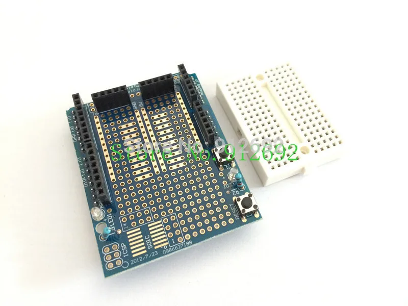 UNO Proto Shield prototype expansion board with SYB-170 mini breadboard based For ARDUINO ProtoShield | Электронные компоненты