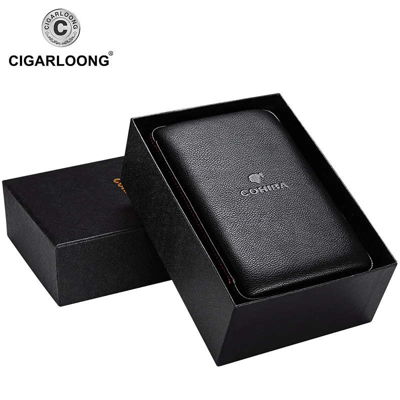 Чехол для сигар Cohiba хьюмидор портативный дорожный из кедровой древесины и кожи