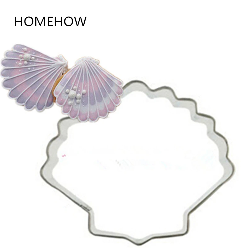 

1PC/Lot Sea Living Creatures Shell Cookie Tools Cutting Mold 6.5*5cm Stainless Steel Kitchen Stencils Baking Pastry Tools