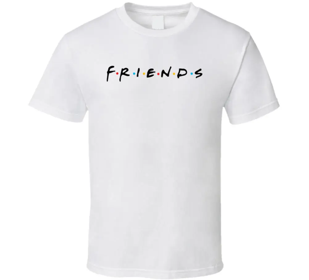 Friends 90's известная ТВ шоу мужская белая футболка из США с коротким рукавом