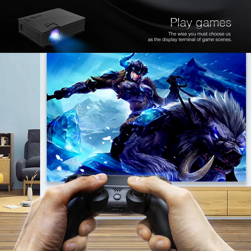 VIVICINE UC46 ترقية UC68 UC68H WIFI جهاز عرض صغير ، HD المحمولة HDMI USB PC 1080 p المسرح المنزلي لعبة فيديو Proyector متعاطي المخدرات