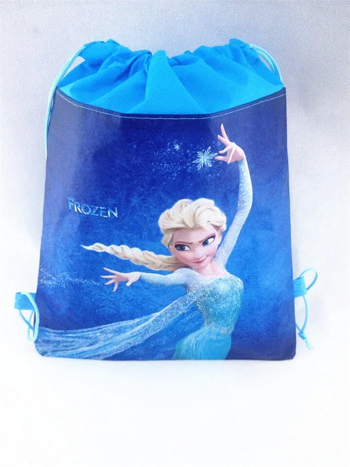 Disney Мультфильм Drawstring сумки Дети Замороженные Сумка Микки хранения день рождения девочки мальчика подарок карман ребенок плавательный