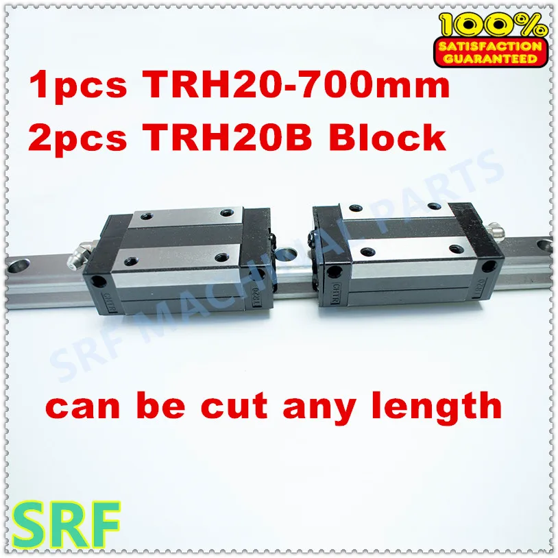 

High Precision 1pcs Linear rail 20mm TRH20 L=700mm Linear Guide Rail+2pcs TRH20B Pillow block for cnc