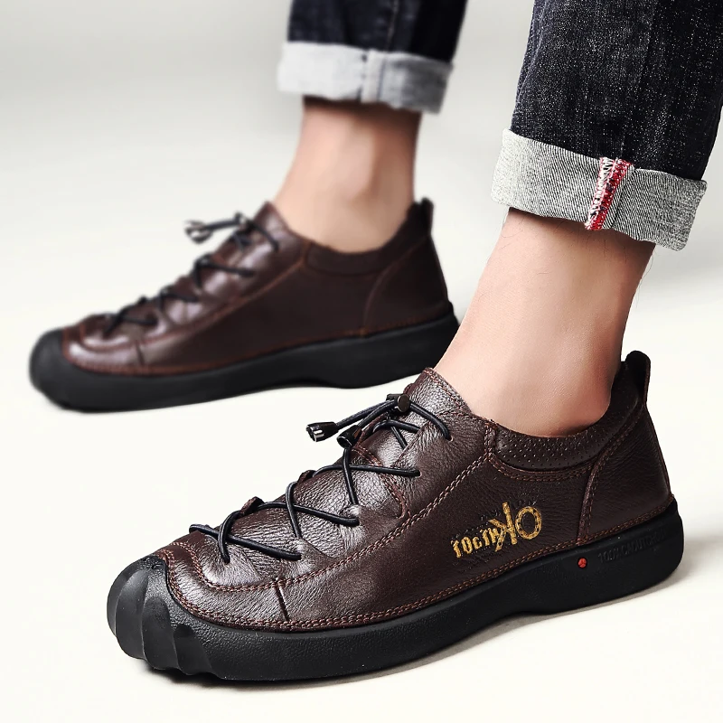 

Thestron Mens Shoes Sneakers Men Walking Genuine Leather Shoes 2018 Male Trekking Shoes Brand Non Slip High Quality Fashion New