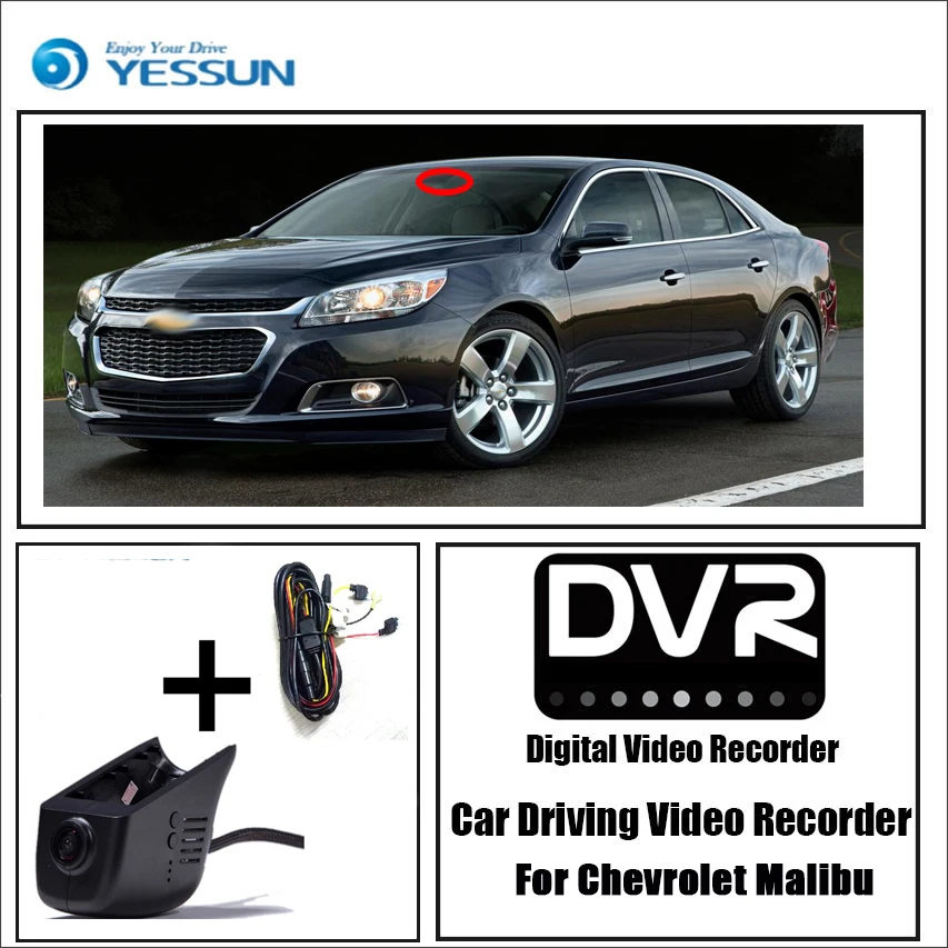 

YESSUN for Chevrolet Malibu Car Driving Video Recorder DVR Mini Wifi Camera FHD 1080P Dash Cam Night Vision