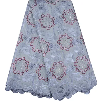 

2018 Latest Voile Lace With Stones African Swiss Cotton Lace High Quality Swiss Voile Lace In Switzerland For Wedding Dress 958B