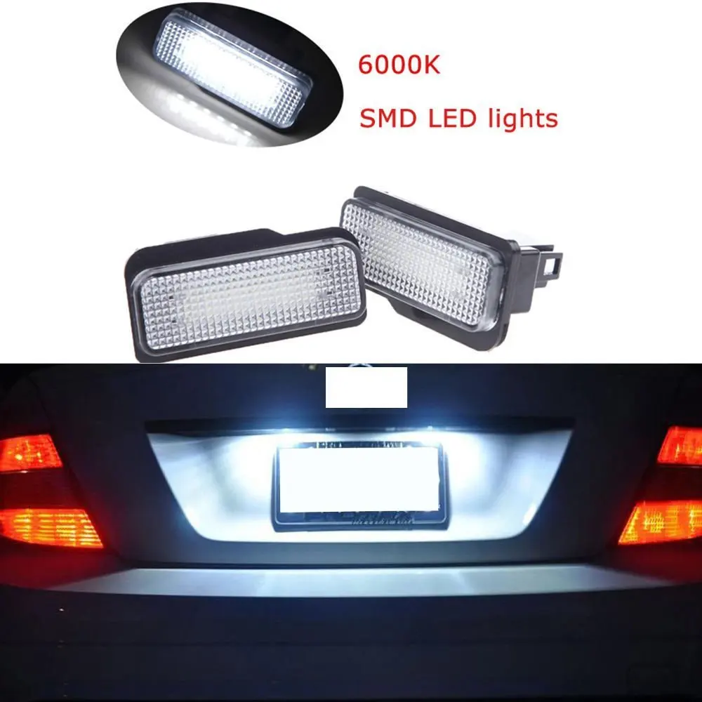 Mercedes CLS W203 LED Xenon Bright White Number Plate LIGHT Bulbs ERROR FREE