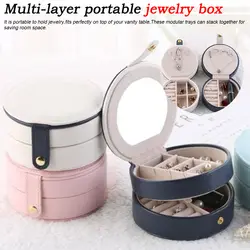Женские мини-серьги-гвоздики картонная коробочка для колец и украшений полезный органайзер для макияжа на молнии портативный ювелирный