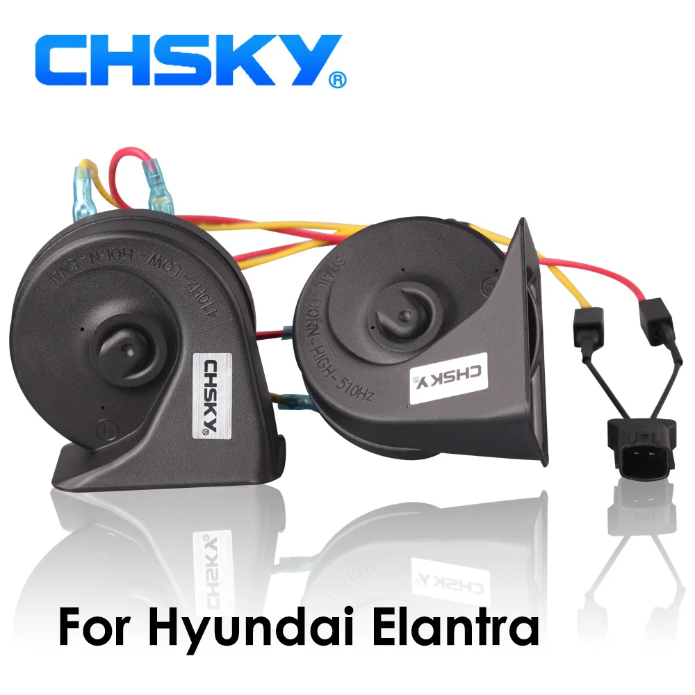 

CHSKY Car Horn Snail type Horn For Hyundai Elantra 2000 to NOW 12V Loudness 110-129db Auto Horn Long Life Time High Low Klaxon